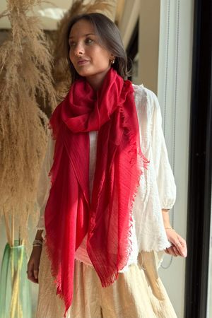 Laundry B Classic Portobello Scarf Scarlet